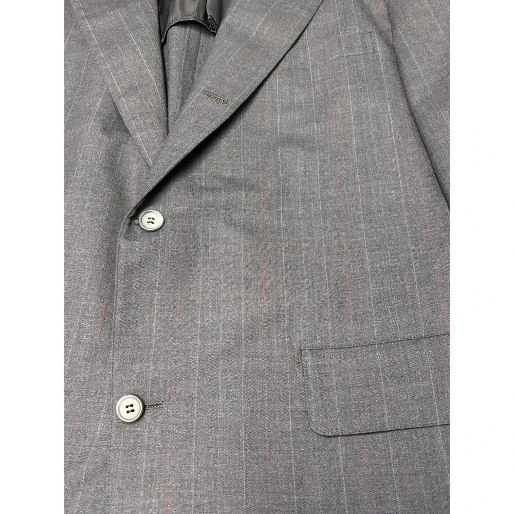 Vtg Brooks Brothers Makers Mens Navy Pinstripe Brooks-Blend 41R Blazer Sport USA